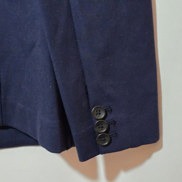 J. Crew Factory Navy Blue Single Button Schoolboy Blazer Notched Lapel, sz 4 - Picture 9 of 9